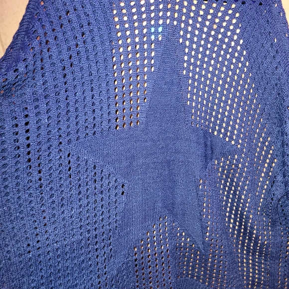 Maurices Americana Star Dolman Open Knit Cardigan Sweater Womens Size S/M - Picture 6 of 9